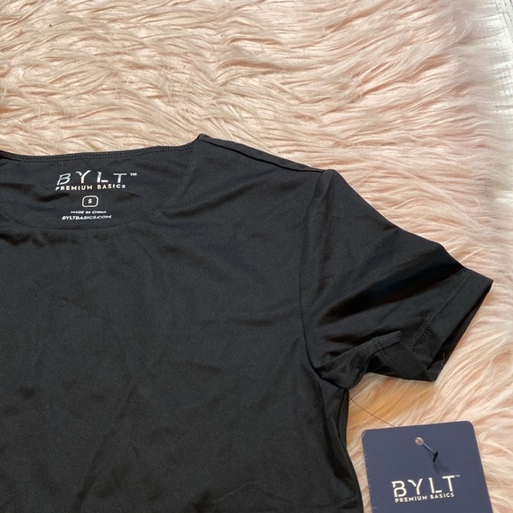 NWT BYLT Premium Basics Contour Short Sleeve Top in Black sz S - Picture 5 of 11